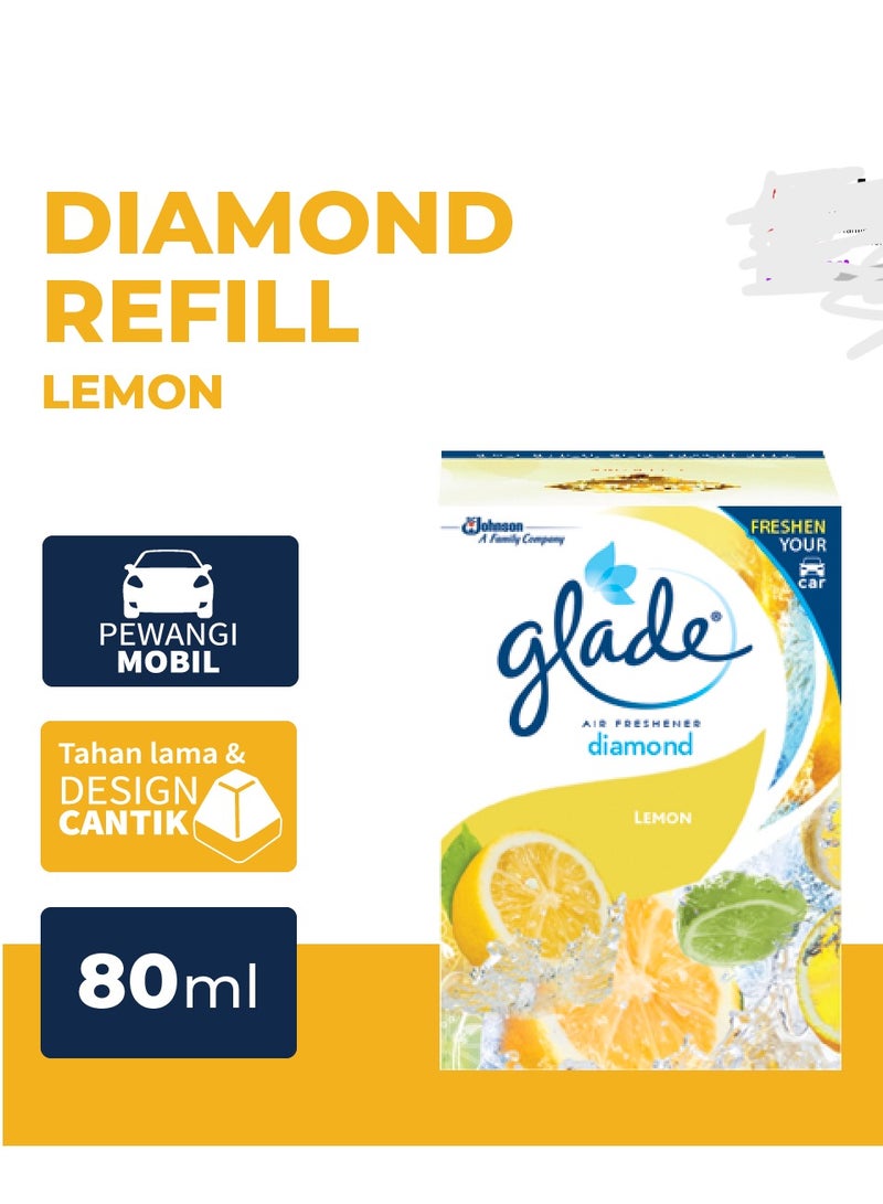 جليد معطر جو سائل للسيارة برائحة الليمون من دايموند، 80 مل