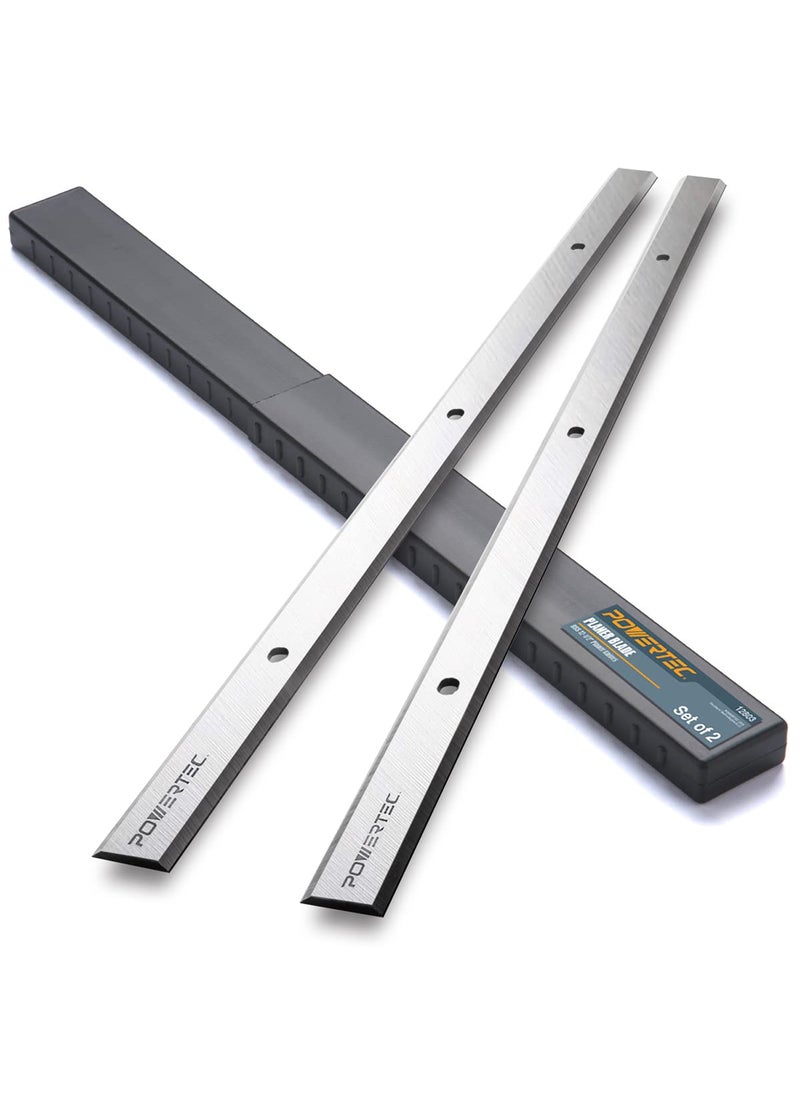 POWERTEC POWERTEC 12-1/2 Inch Planer Blades for Ryobi AP1305, AP-12 Planer, Set of 2 (128031)  - Image 1
