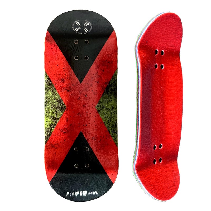 Noahwood Handmade Fingerboard Deck 97x35.5mm 6-Layer Color Maple Pro Deep Concave Creative Design Mini Skateboard (X-Sport) - Image 1