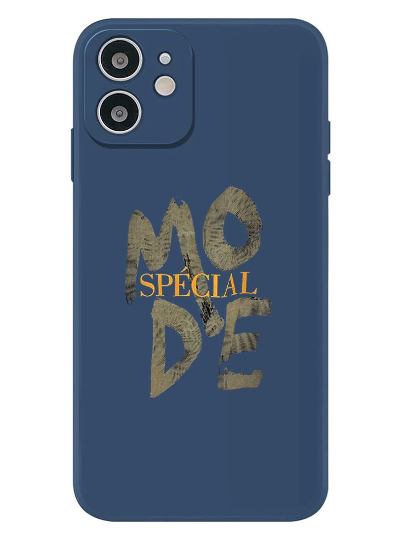 Theodor Protective Slim Fit Case Liquid Silicone Cover with Full Body Protection Anti-Scratch Shockproof Case For iPhone 12 Blue  - Mode special copy - Image 1