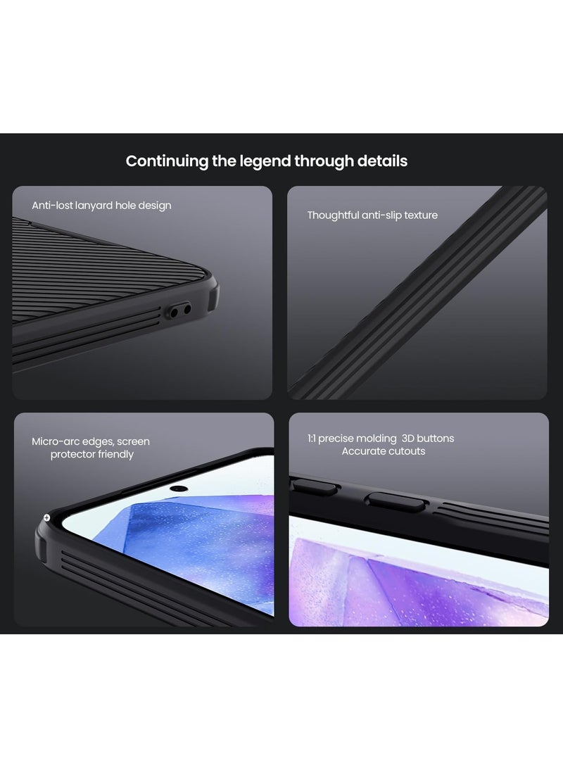 نيلكين جراب  نيلكين كام شيلد برو مع قطعه جرار لحمايه الكاميرا  لموبايل Samsung Galaxy A56    (اسود) - Image 3