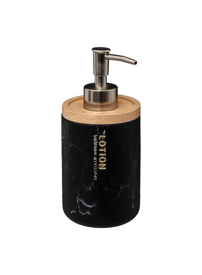 Five Simply Smart Lea Marble Effect Bathroom High Quality Plastic Soap Dispenser Black 270Ml 160939B