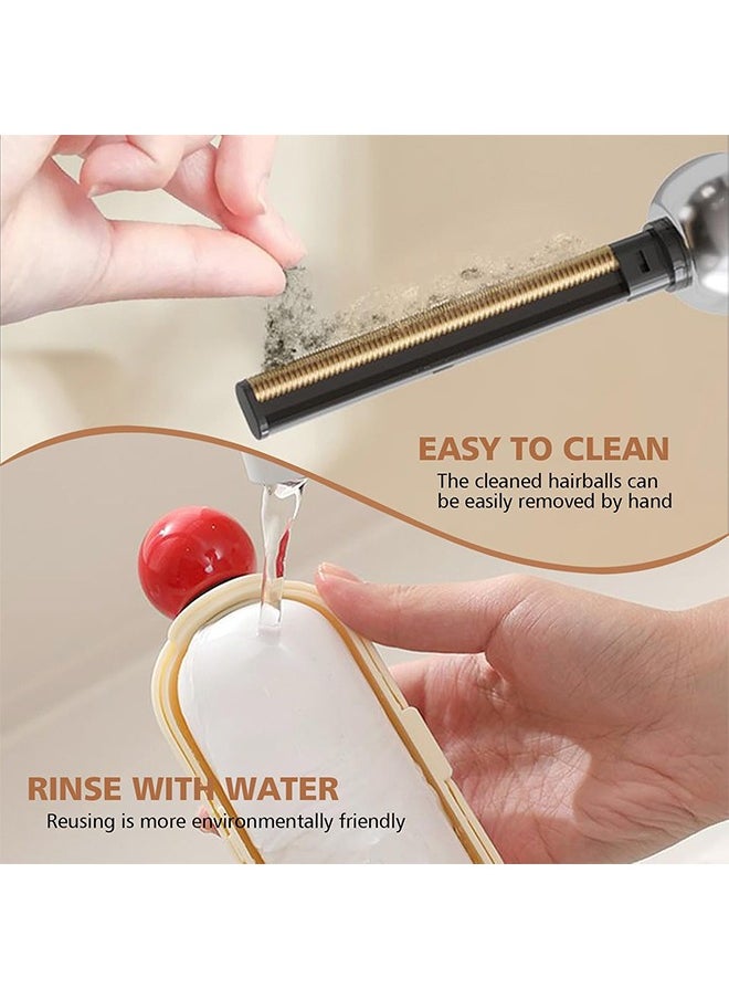 ENJOY Reusable Sticky Roller, lint remover, Lint Roller, Mini Portable Lint Roller for Clothes Pet Hair, 2 in 1 Washable Gel Handy Roller Lint with Scraper for Travel Office Home (White)  - Image 5