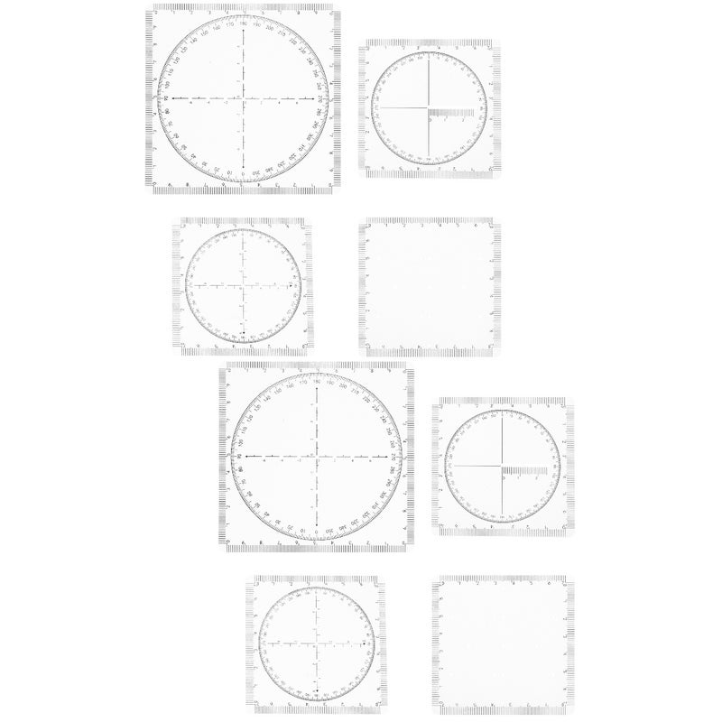 🧸 مساطر هندسية للطلاب مع وظائف رياضية مقاس 10 90 0 10 سم شفافة من مادة في سي طقم مكون من 2 - Image 1