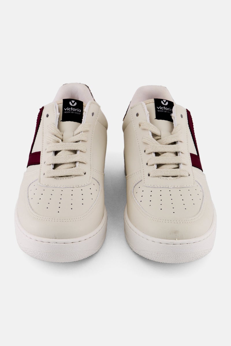 Victoria Women Lace Up Casual Shoes, Cream  - Image 4