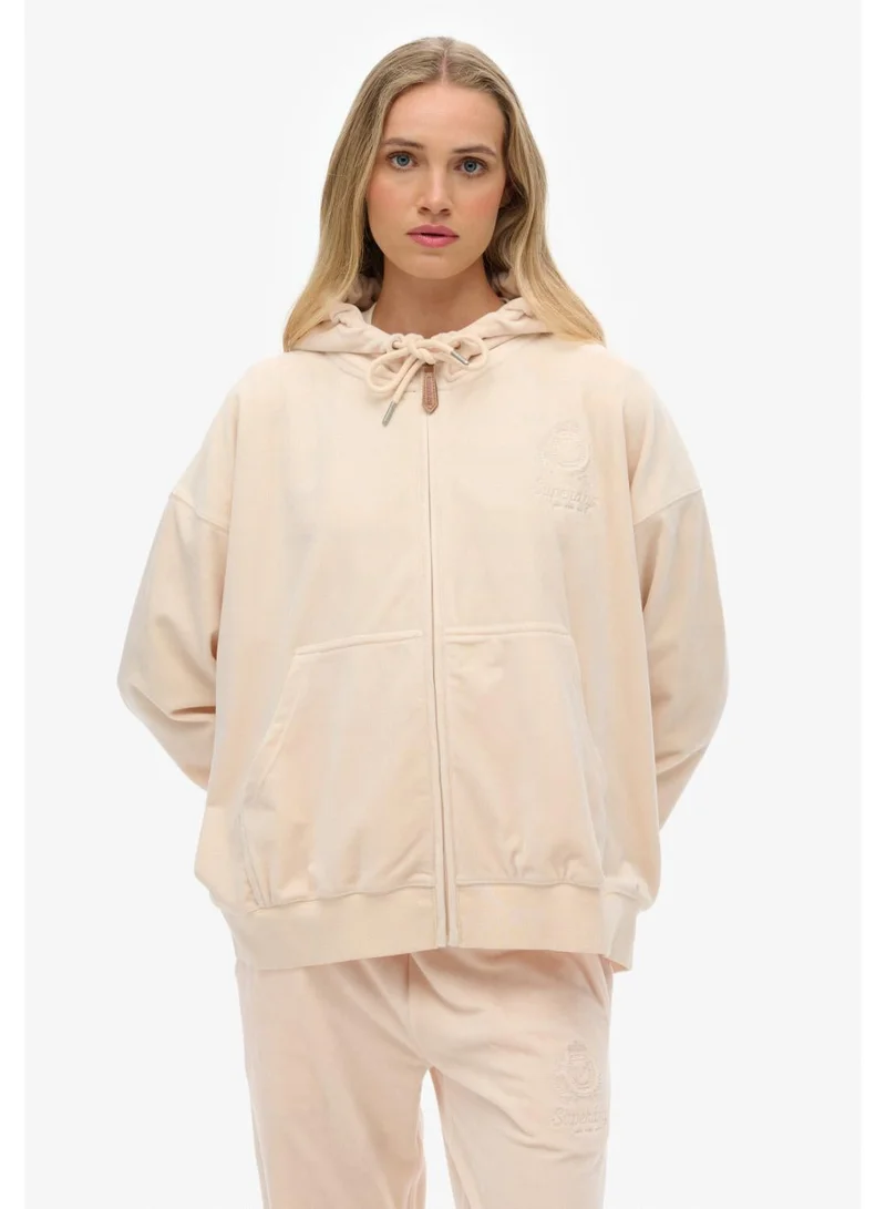 Country Club Velour Zip Hoodie