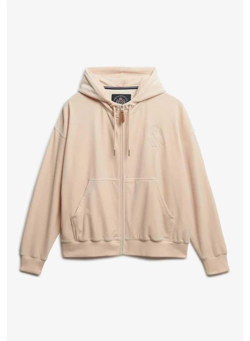 Superdry  Country Club Velour Zip Hoodie for Women | Best Price UAE