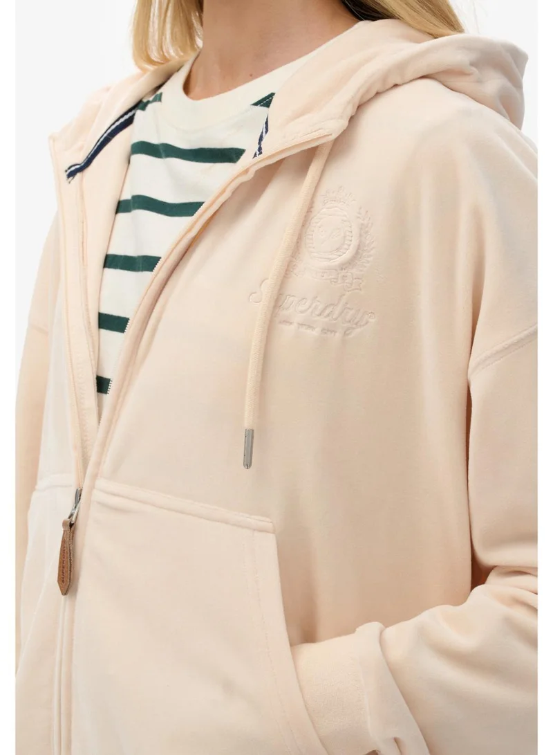 Superdry  Country Club Velour Zip Hoodie for Women | Best Price UAE
