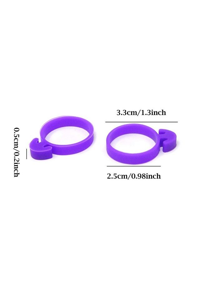 HONBAY 24Pcs Silicone Purple Icing Piping Decoration Bag Twist Ties Wraps For Cake Cookie And Pastry (Purple24) - Image 3