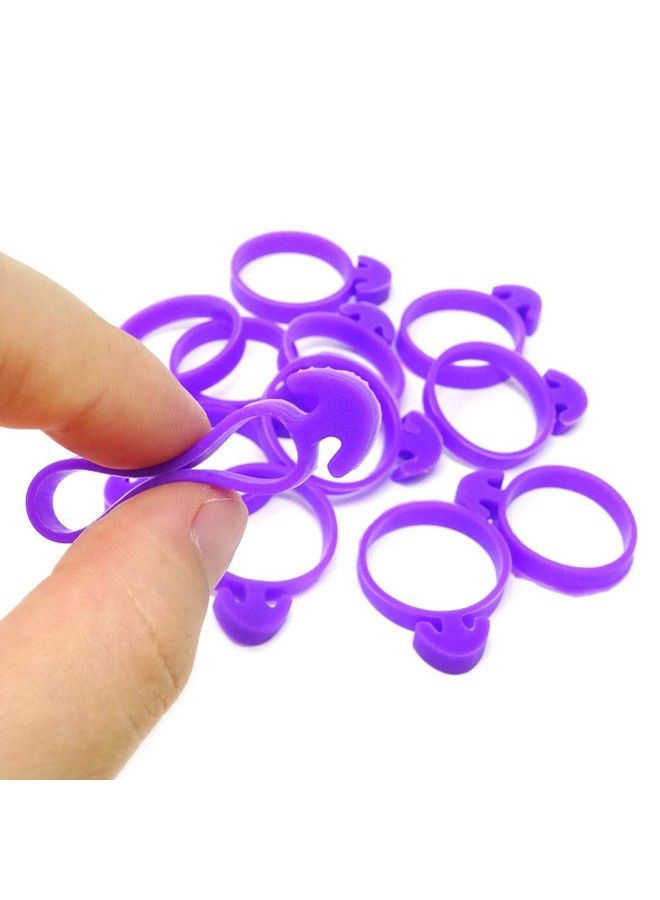 HONBAY 24Pcs Silicone Purple Icing Piping Decoration Bag Twist Ties Wraps For Cake Cookie And Pastry (Purple24) - Image 5