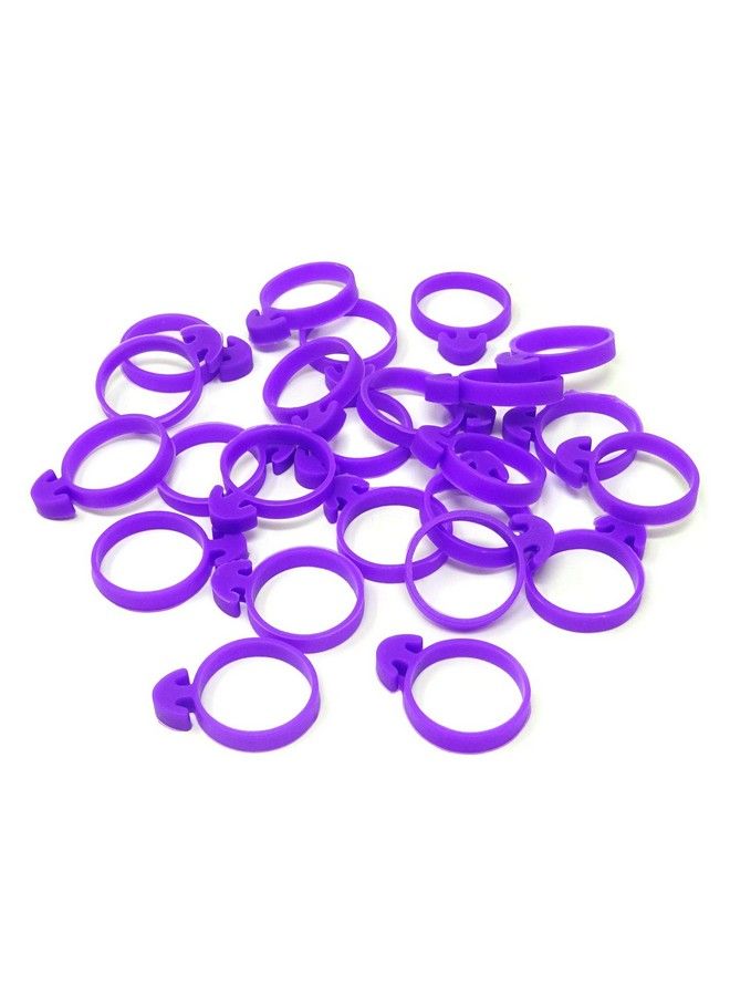 HONBAY 24Pcs Silicone Purple Icing Piping Decoration Bag Twist Ties Wraps For Cake Cookie And Pastry (Purple24) - Image 1