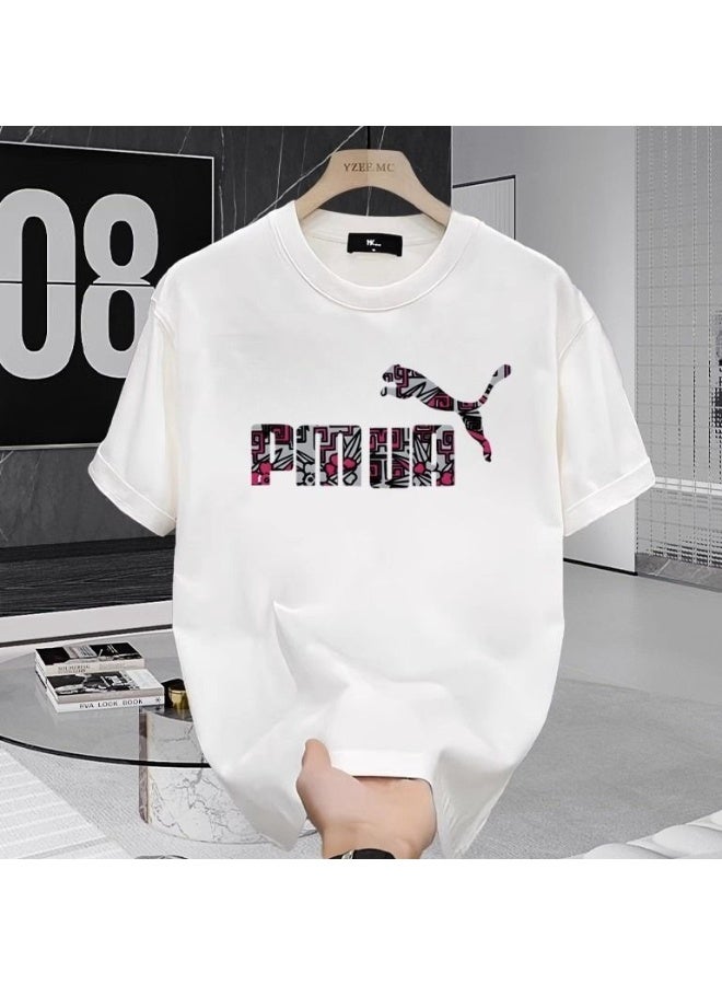 PUMA White PUMA Style Casual Streetwear T-Shirt-XXXXXL - Image 1