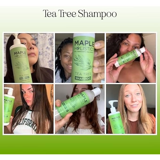 Maple Holistics TEA TREE OIL SHAMPOO SULFATE FREE - DEEP CLEANSING VEGAN TEA TREE SHAMPOO FOR OILY HAIR AND SCALP - DAILY CLARIFYING SHAMPOO FOR BUILD UP WITH ROSEMARY ESSENTIAL OIL FOR ALL HAIR TYPES 25 FL OZ - Image 3