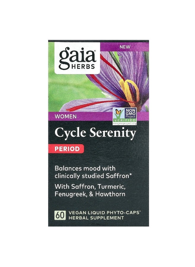 Gaia Herbs - Gaia Herbs, Women, Cycle Serenity, Period, 60 Vegan Liquid Phyto-Caps - Image 1