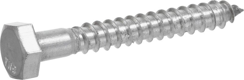 Hillman 832012 1/4 x 3-Inch Stainless Steel Hex Lag Screws, 25-Pack - Image 1