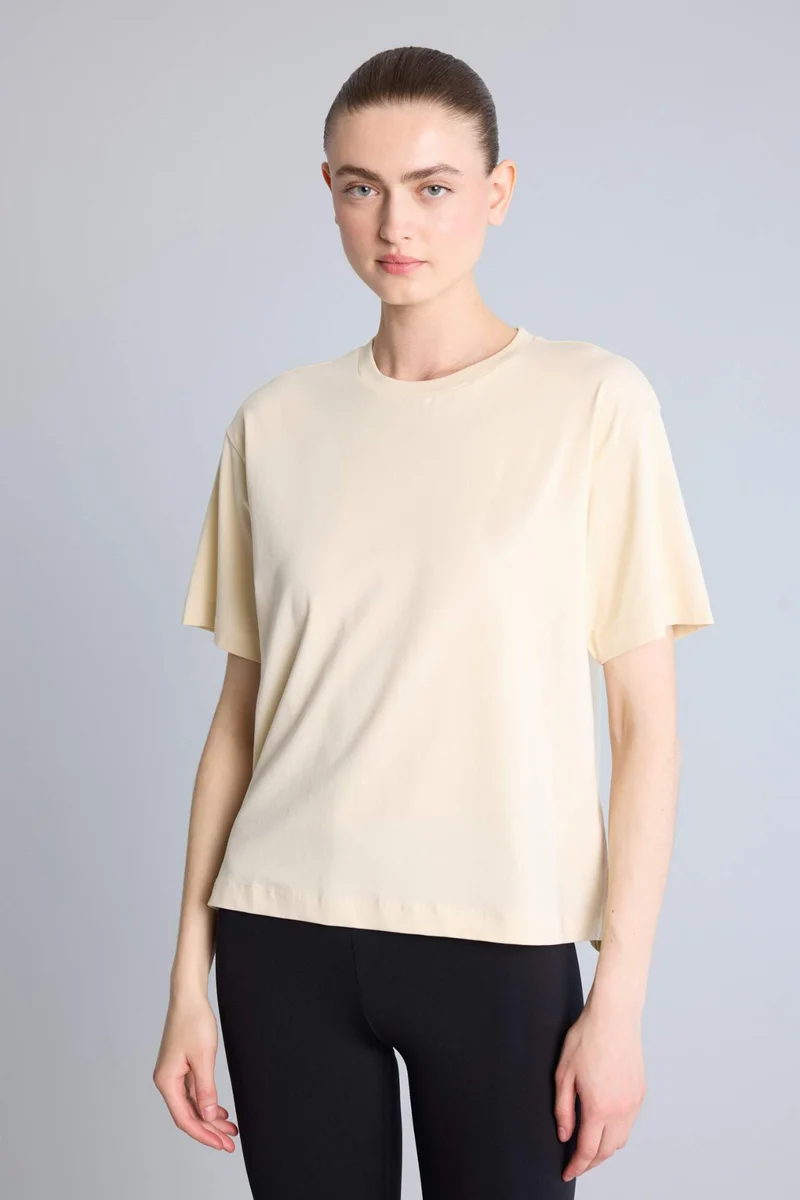 Defacto  Comfort Fit Crew Neck Sports T-Shirt for Women | Best Price UAE