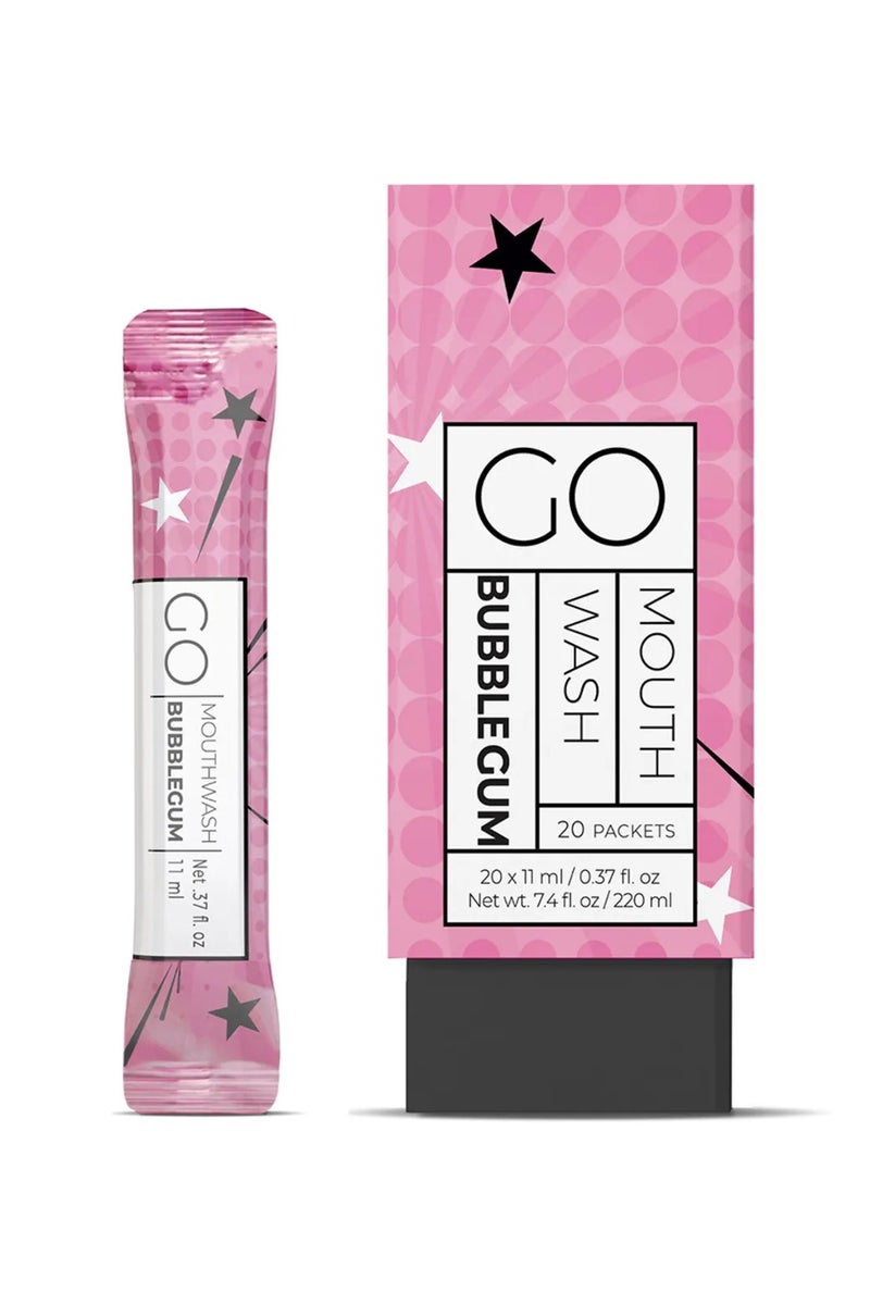 Go Mouthwash GoMouth Mouthwash Pink Gum Alcohol-Free 20 Tablets