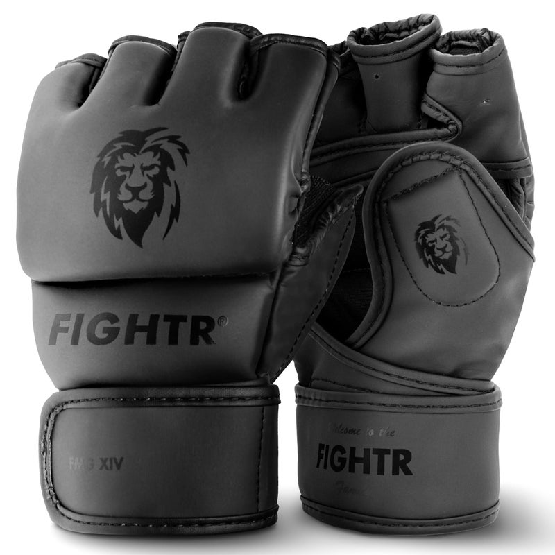 FIGHTRÂ® Pro MMA Gloves for Grappling Sparring Training, Kickboxing Martial Arts Muay Thai Punching Bag Mitt Training Boxing for Men and Women - Image 1