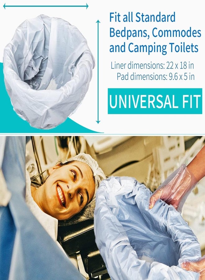 MINIVON Commode Liners Set - 120 Liners, 120 Absorbent Gel Packs, 240 Gloves, Universal Fit for Bedside Commodes and Portable Toilet Chairs, Leak-Proof and Odor Control - Image 5