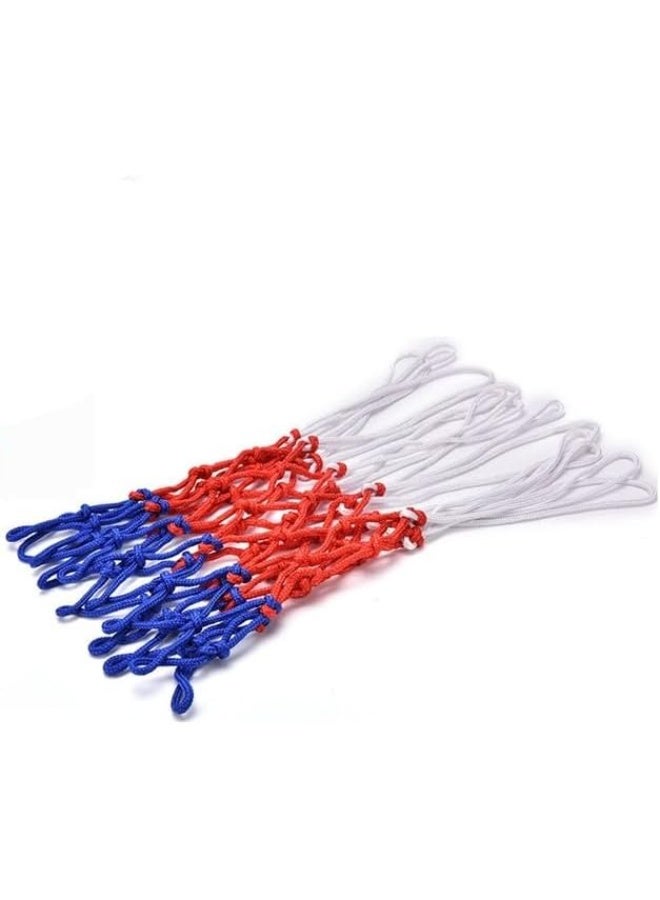 شبكة كرة سلة نسيج ثلاثية الألوان (أحمر – أبيض – أزرق) - Image 1