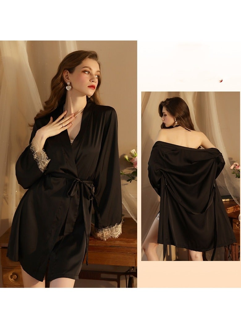 Women Cardigan Bathrobe 
