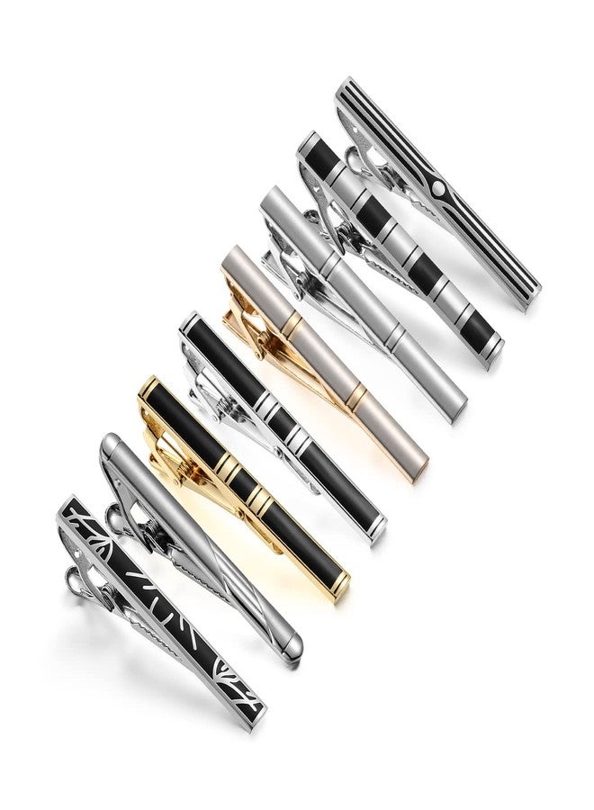 wynameleri Classic Tie Bars Clips 8 PCS, Business Shirt Necktie Pin Pinch Clip Set for Men T0308021 - Image 1