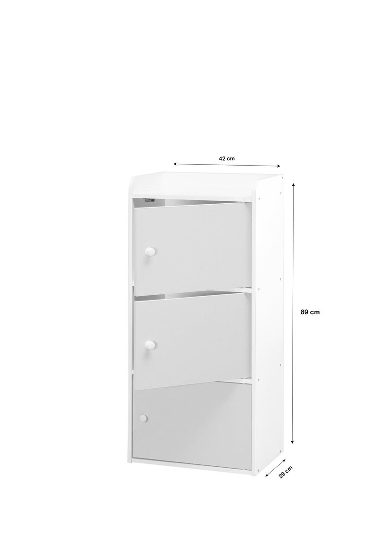 3-Tier Kids Storage Cabinet With Doors