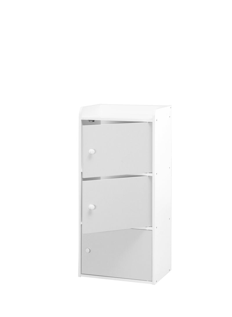 3-Tier Kids Storage Cabinet With Doors