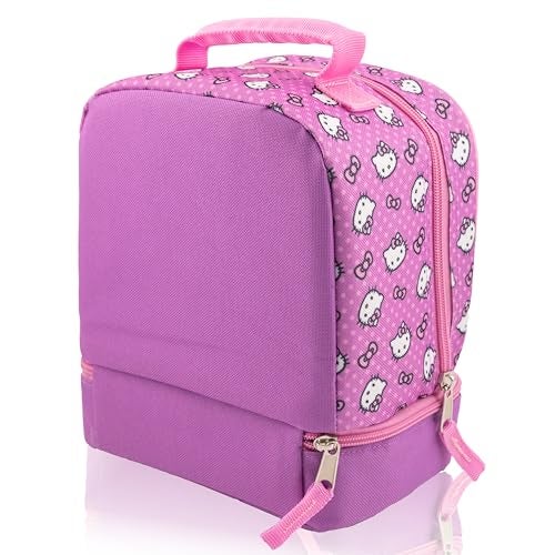 Fast Forward Sanrio Hello Kitty Lunch Box for Kids | Insulated Lunch Bag Lunch Box for Girls, Boys, Unisex | Hello Kitty and Friends Pink Reusable Lunchbox - Image 5