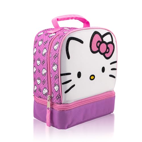Fast Forward Sanrio Hello Kitty Lunch Box for Kids | Insulated Lunch Bag Lunch Box for Girls, Boys, Unisex | Hello Kitty and Friends Pink Reusable Lunchbox - Image 2