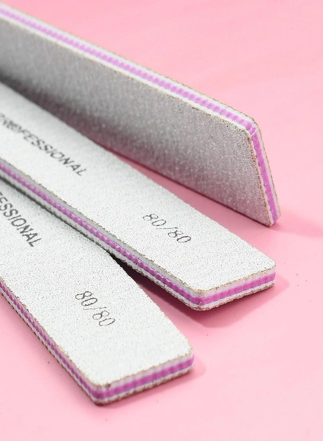 Professional Nail Files Set, 80/80 Grit, Washable and Disinfectable- 5 Pack - Image 3