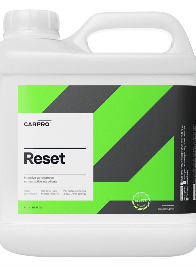 CarPro Reset - Intensive Car Shampoo Wash Perfect Partner to Nanotechnology Based Sealants and Coatings, P-Neutral Shampoo - 4 Liter (135oz) - Image 1