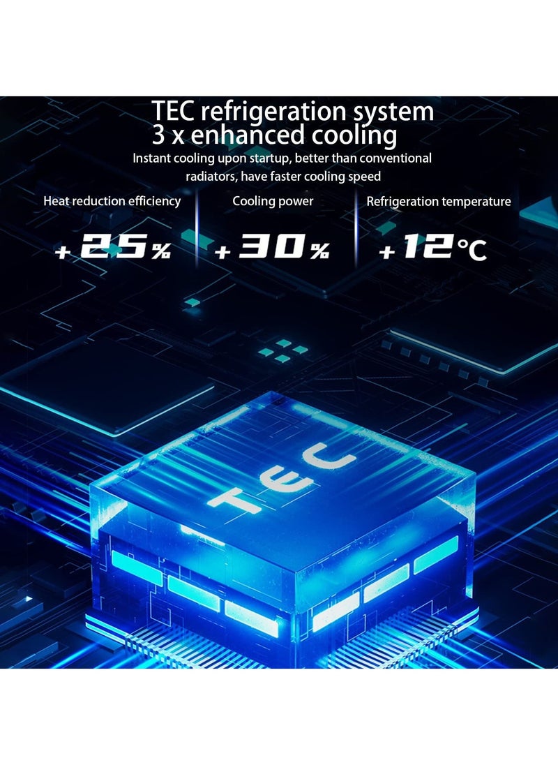 Phone Cooler for Gaming, Magnetic Phone Cooling Fan, with Colorful LED Light, Rechargeable Semi Conductor Cell Phone Radiator, for Smartphone/Tablet/iPad - Image 5