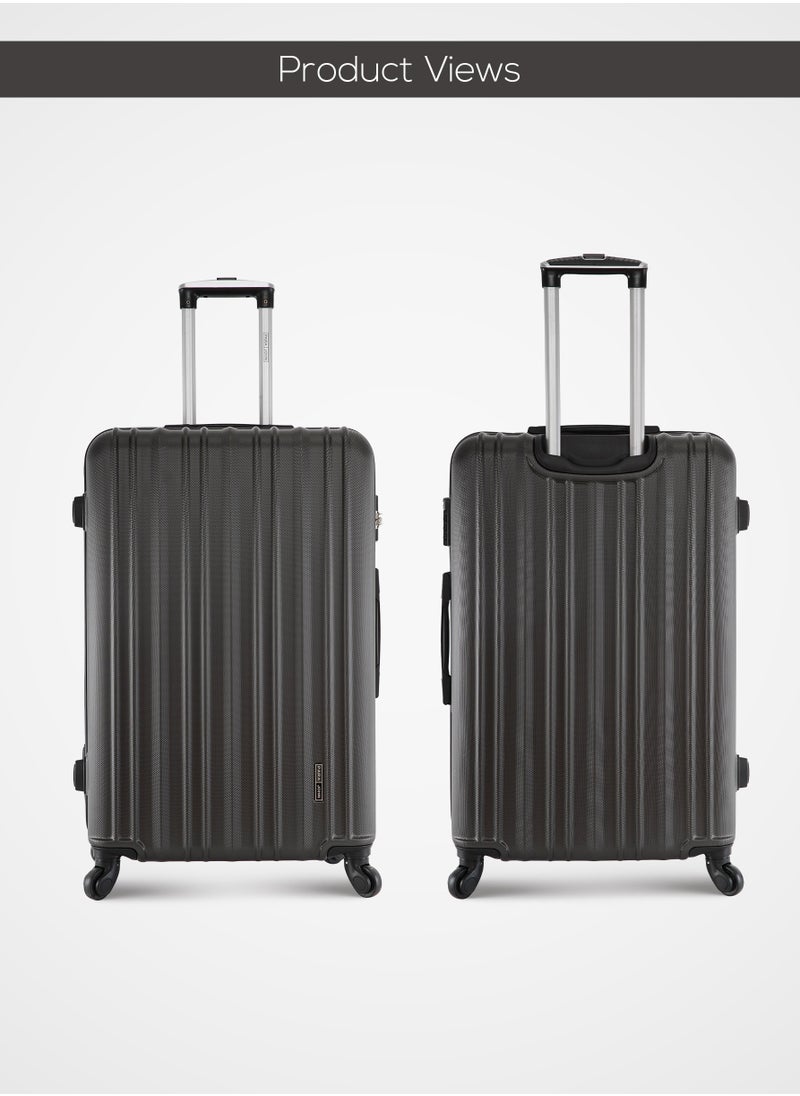 PARAJOHN PARAJOHN 3 Piece ABS Hardside Spinner Luggage Trolley Set 20/24/28 Inch Dark Grey  - Image 2