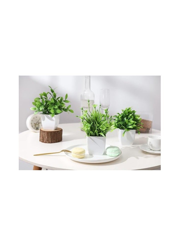 Der Rose 6 Pack Artificial Plants Small Fake Plants Outdoor Home Decor Farmhouse Bathroom Shelf Decor - Image 5