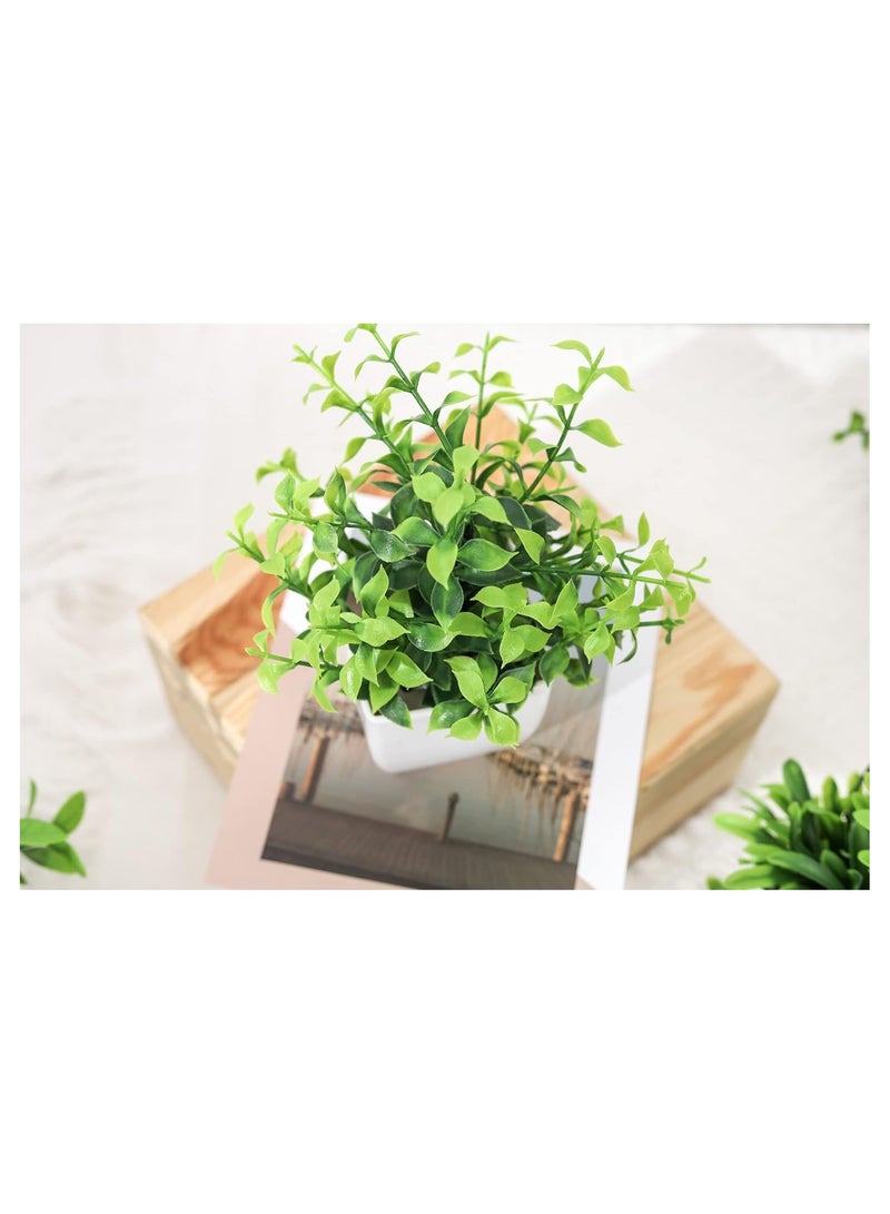 Der Rose 6 Pack Artificial Plants Small Fake Plants Outdoor Home Decor Farmhouse Bathroom Shelf Decor - Image 3