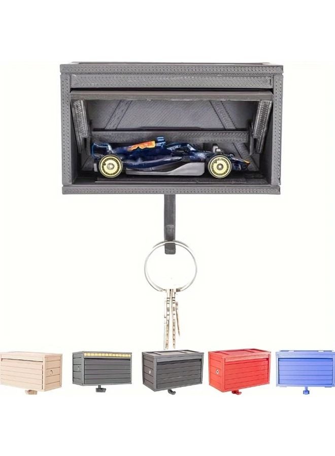 Heavy Duty Key Holder Wall Mounted Dark Gray Garage Key Storage Organizer - Image 2