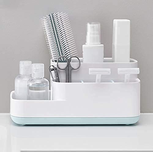 Dhanuom DhanuomKitchen and Bathroom Caddy Storage Holder Stand Organizer Store Shelf Soy Cosmetics Toiletry Toothbrush for Wash Basin and Sink Soap Hand Wash Toothbrush Shaving Kit Toiletry1 PcsMulticolor  - Image 1