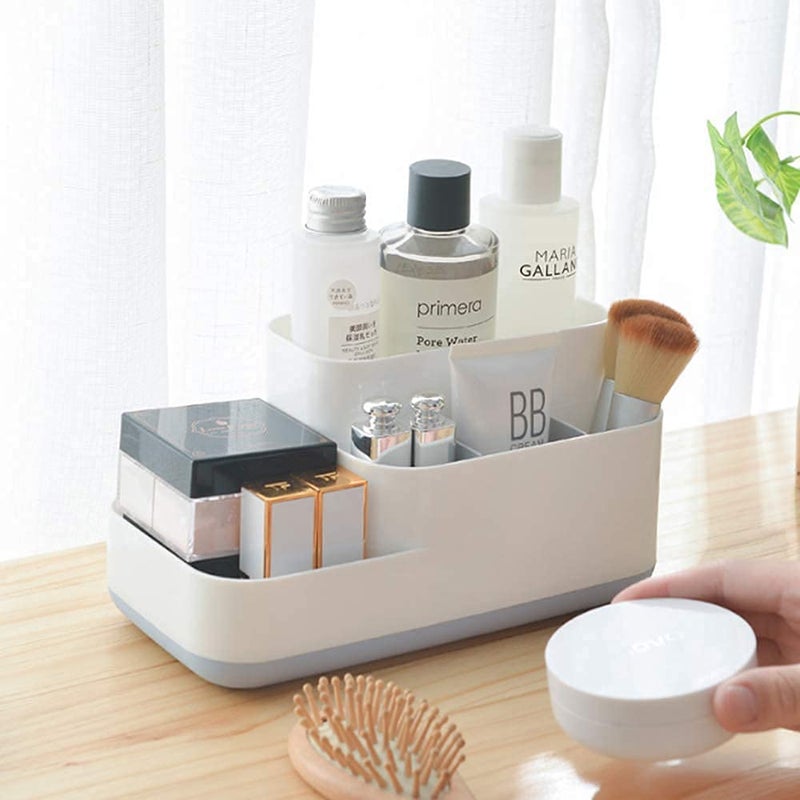 Dhanuom DhanuomKitchen and Bathroom Caddy Storage Holder Stand Organizer Store Shelf Soy Cosmetics Toiletry Toothbrush for Wash Basin and Sink Soap Hand Wash Toothbrush Shaving Kit Toiletry1 PcsMulticolor  - Image 5