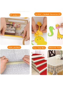 Oasisgalore Double Sided Carpet Tape, Versatile Clear Double Sided Tape Heavy Duty, Fabric Cloth Tape, No Glue Slag High Tack, For Fixing Carpets, Arts & Crafts, Woodworking, 1" x 33FT (10m)  - Image 3