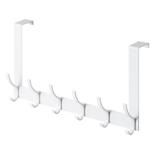 BOOMIBOO Over The Door Hooks, Sturdy Door Hanger, Towel Rack Towel Hooks for Bathroom 12 Hooks Large Over The Door for Bathroom, Bedroom，Kitchen - Image 1