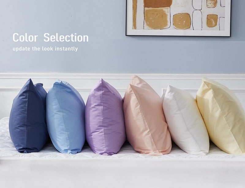 Sunflower Queen Pillowcases Set of 2, 100% Cotton Queen Pillow Cases 2, 20×30 inches Ash, Soft and Breathable - Image 5