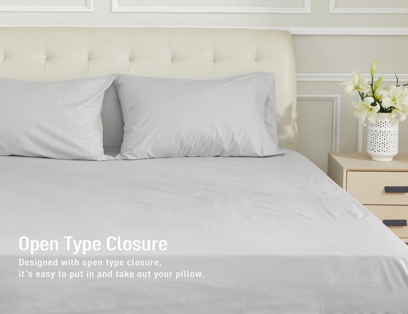 Sunflower Queen Pillowcases Set of 2, 100% Cotton Queen Pillow Cases 2, 20×30 inches Ash, Soft and Breathable - Image 4