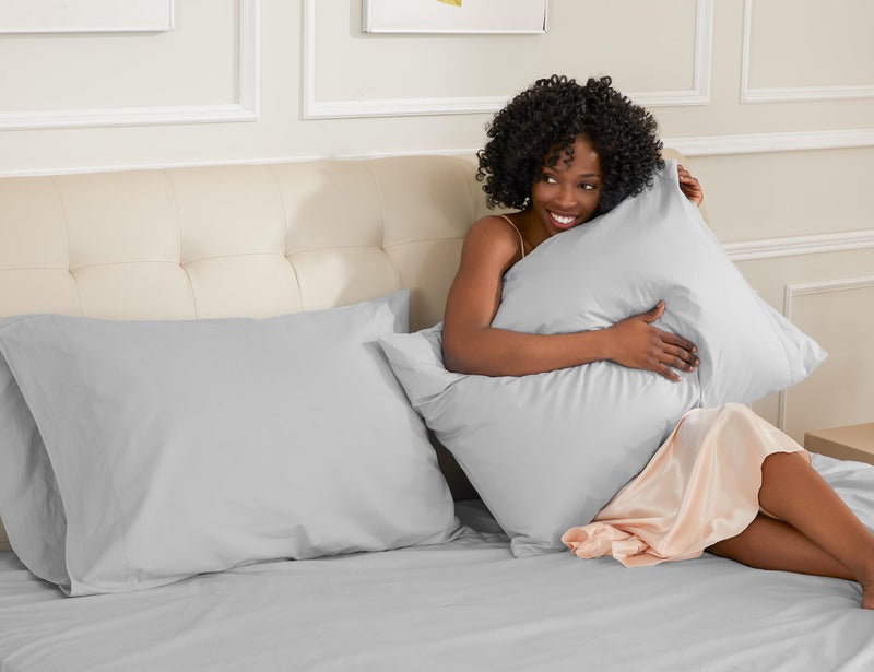 Sunflower Queen Pillowcases Set of 2, 100% Cotton Queen Pillow Cases 2, 20×30 inches Ash, Soft and Breathable - Image 3