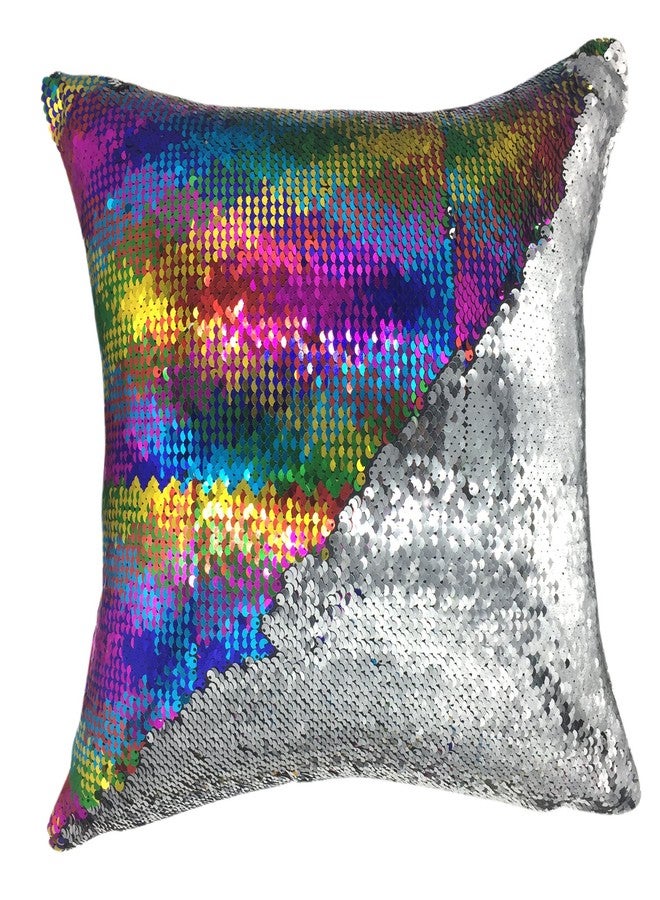 YOUR SMILE Mermaid Throw Pillow Case Magic Reversible Sequins Decorative Cushion Cover Pillowcase for Couch Sofa Bed,16 X 16 Inches, (Multicolour/Gray) - Image 3