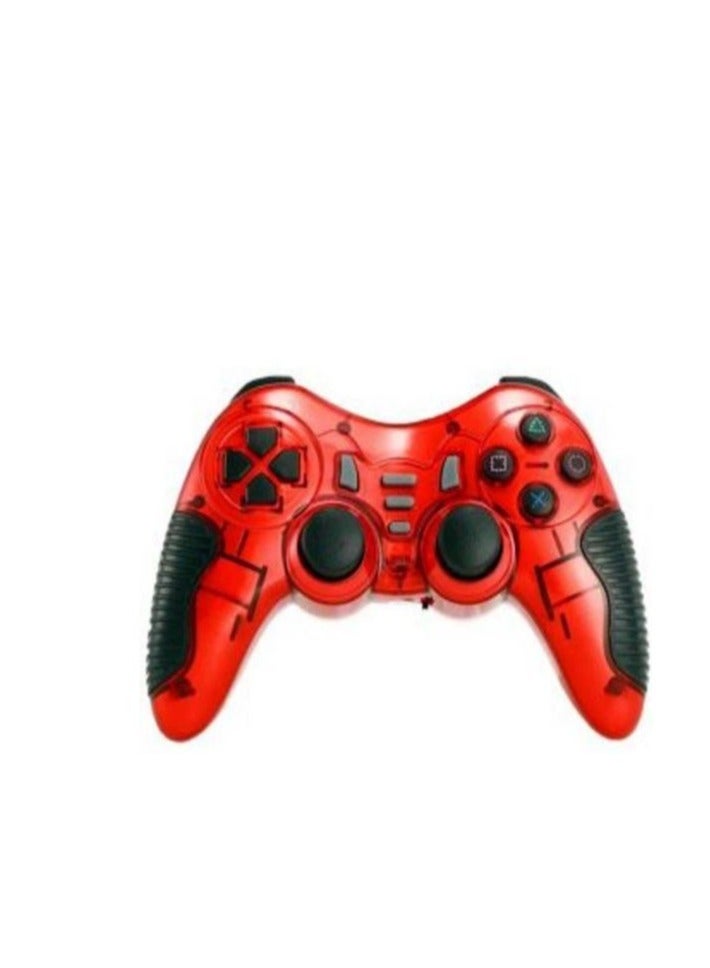 Zero Wireless Gamepad - 7 in 1 for PS1, PS2, PS3, Laptop, PC, USB, Android TV, Android Media Box - Red Color