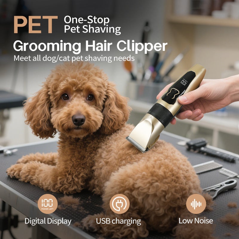 New Pet Hair Clipper - Dog & Cat Grooming Tool, Rechargeable Electric Shaver - Image 1