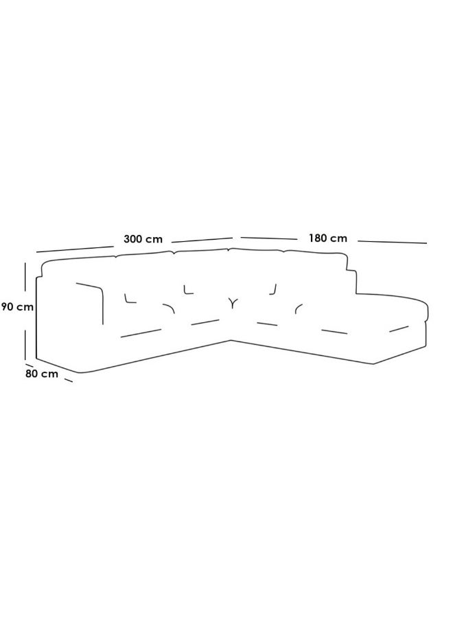 4 Seater L-shape Sofa 180×300×80×90 Cm - Beige - pzsku/ZBDCB54EA35B669B9CCF3Z/45/_/1716823287/fb2ae1fc-981d-4c84-adb9-460e76144172