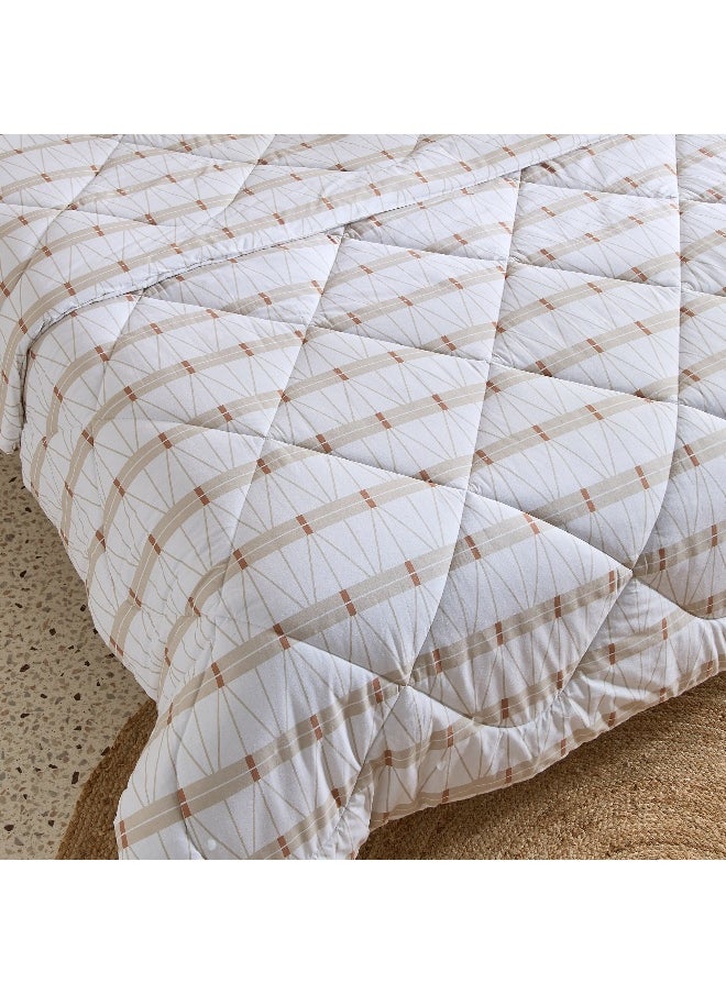 Home Box Malta Lattice 3-Piece Printed Cotton King Comforter Set - 220x240 cm  - Image 5