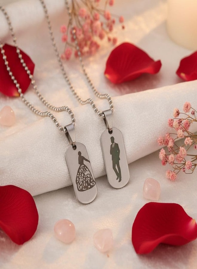 The Men Gift Couple Pendant Necklace Set – Matching Jewelry for Him and Her, Romantic Gift BLSCup202588 - Image 5